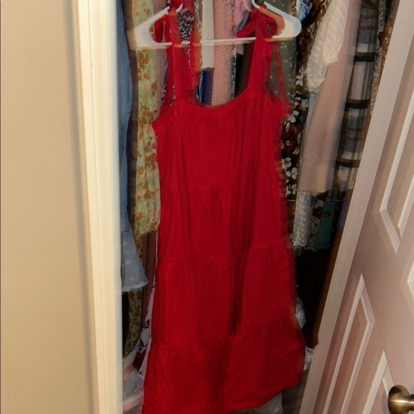 Red Sleeveless Dress - Picture 1 of 3